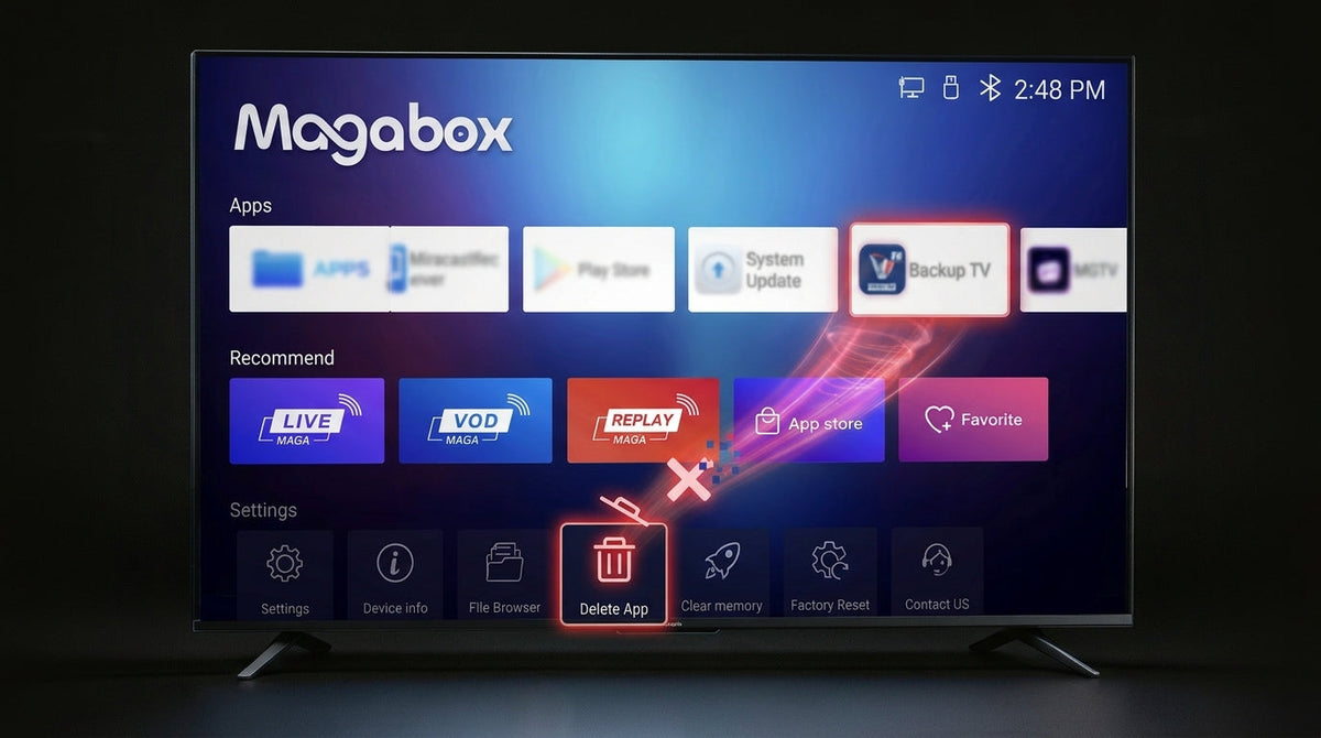 Magabox How to Uninstall the app