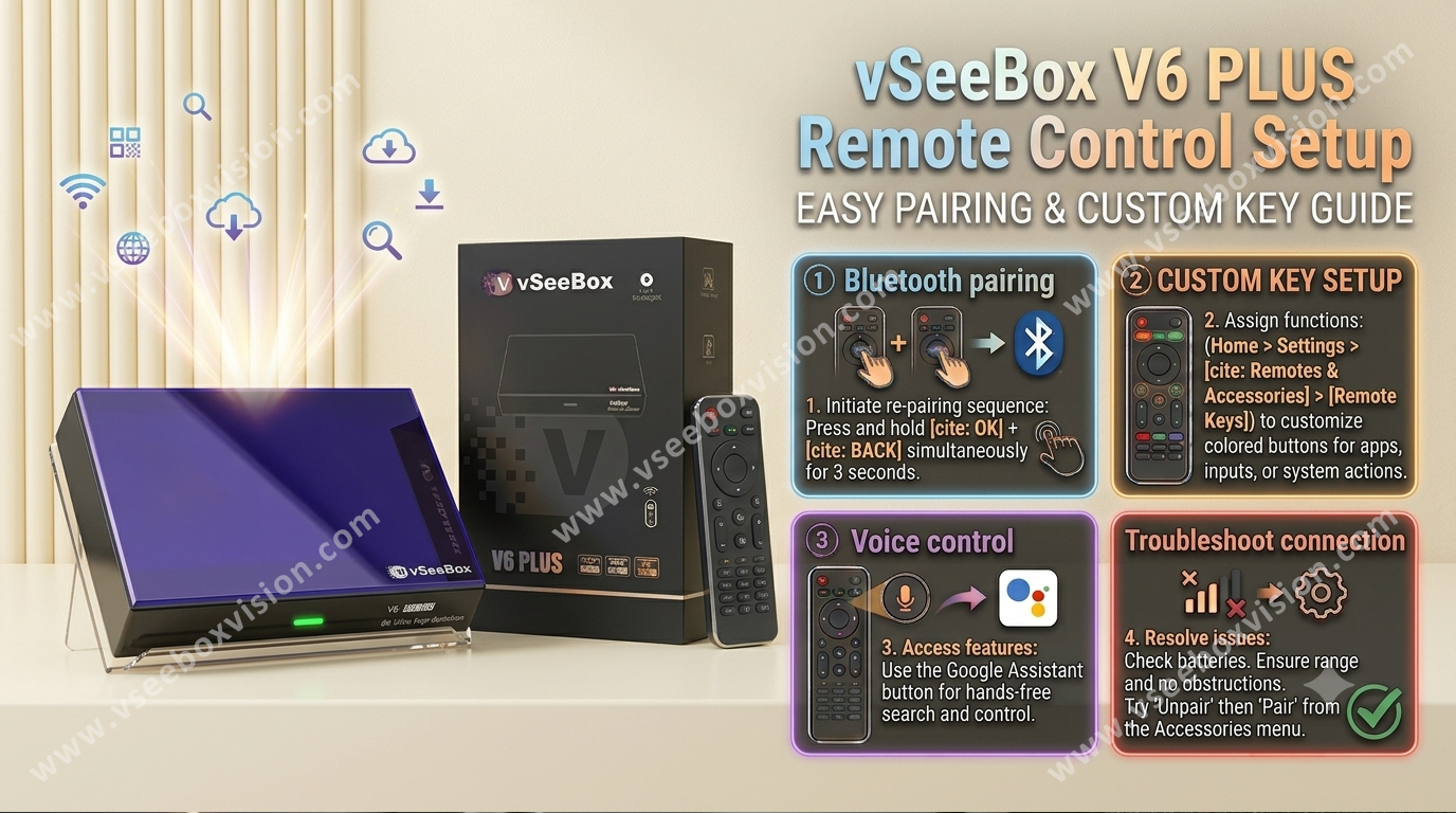 VSeeBox V6 Plus Remote Control Setup (Full Guide) 2026