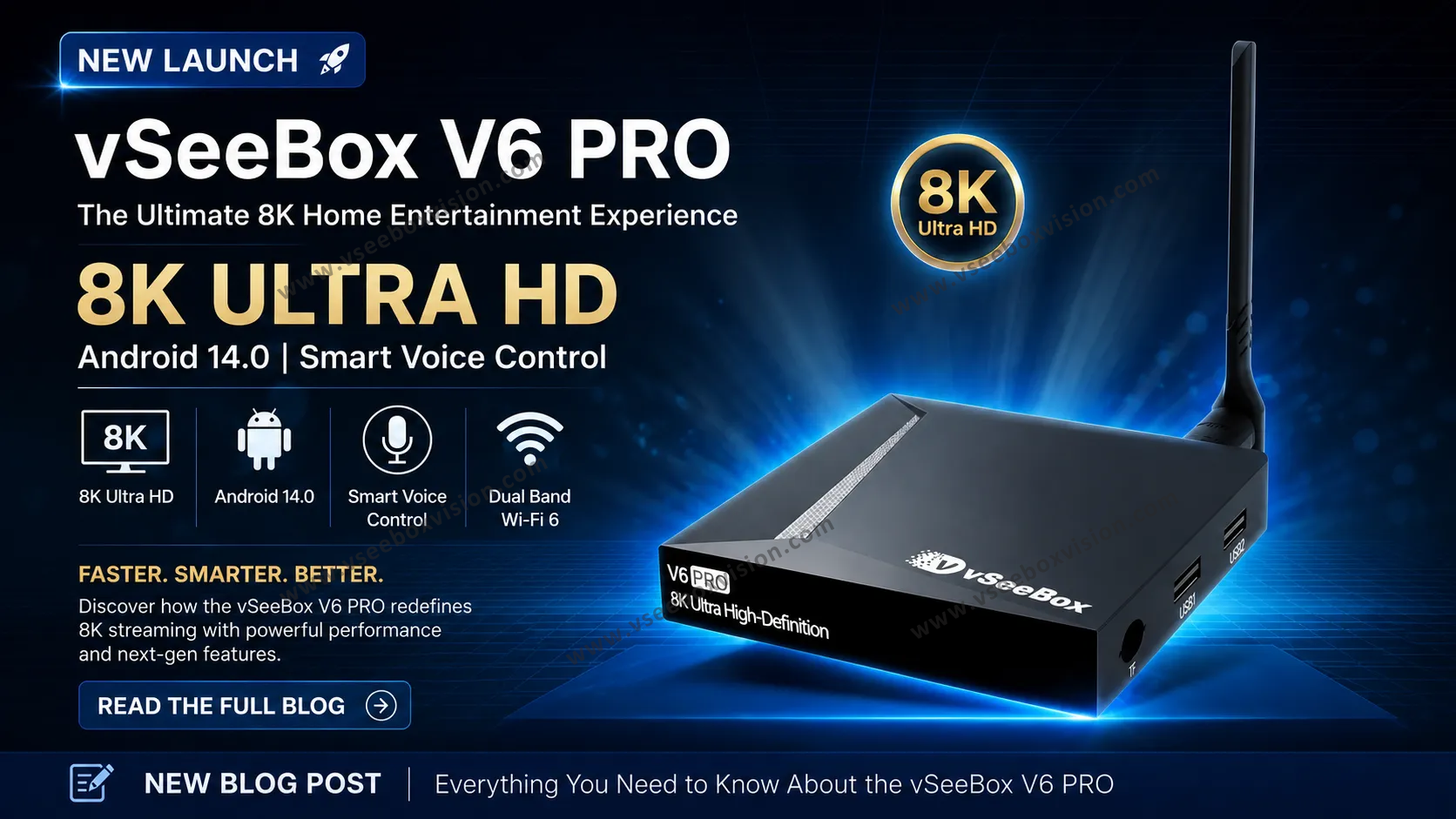 Thinking about upgrading? Compare vSeeBox V6 Pro's faster CPU, 8K HDR support, and longer updates against vSeeBox V5 Pro’s proven 4K platform.