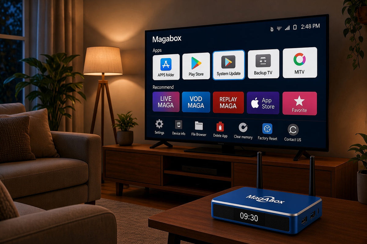 magabox megabox Maga Live and Maga VOD setup